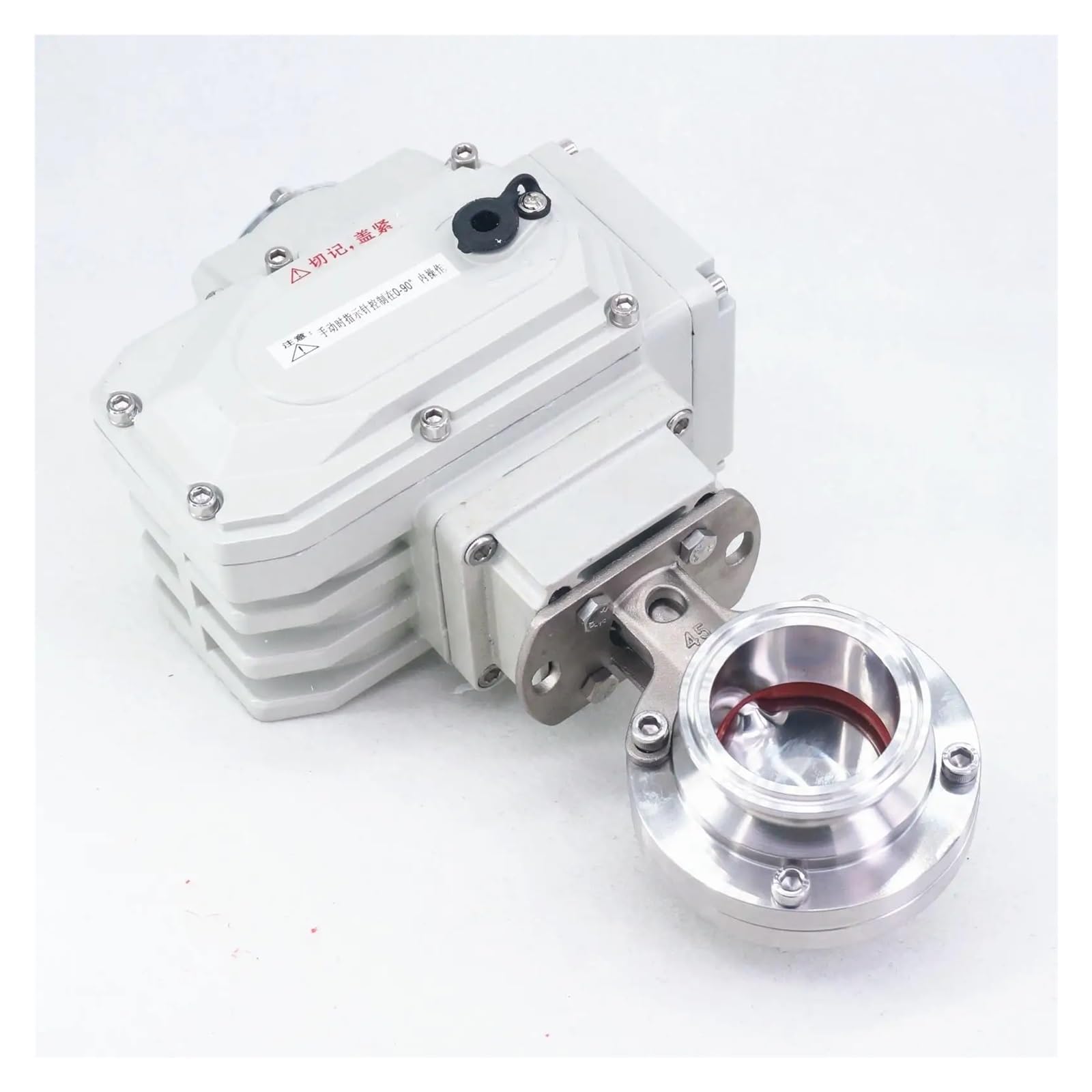 220V/24V Tri Clamp 1.5" 2" 304 Stainless Steel Electric Butterfly Valve for Homebrew(25x50.5mm,24V)