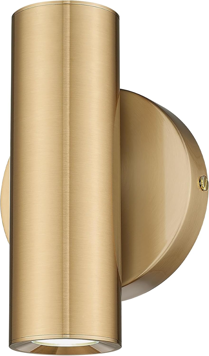 2-light wall light, brass gold wall sconce, indoor up and down wall lamp with cover for bedroom bathroom stair entryway, update wl4830-2w-bb-b brass gold with cover 1 pack