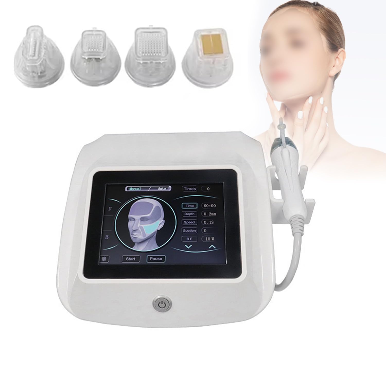 ZenHailure Multifunctional Rf Microneedling Rejuvenation Machine,Professional Skin Tightening Tool,Targets Fine Lines,Sagging Skin and Various Scars Delivers Comprehensive Lifting Effect