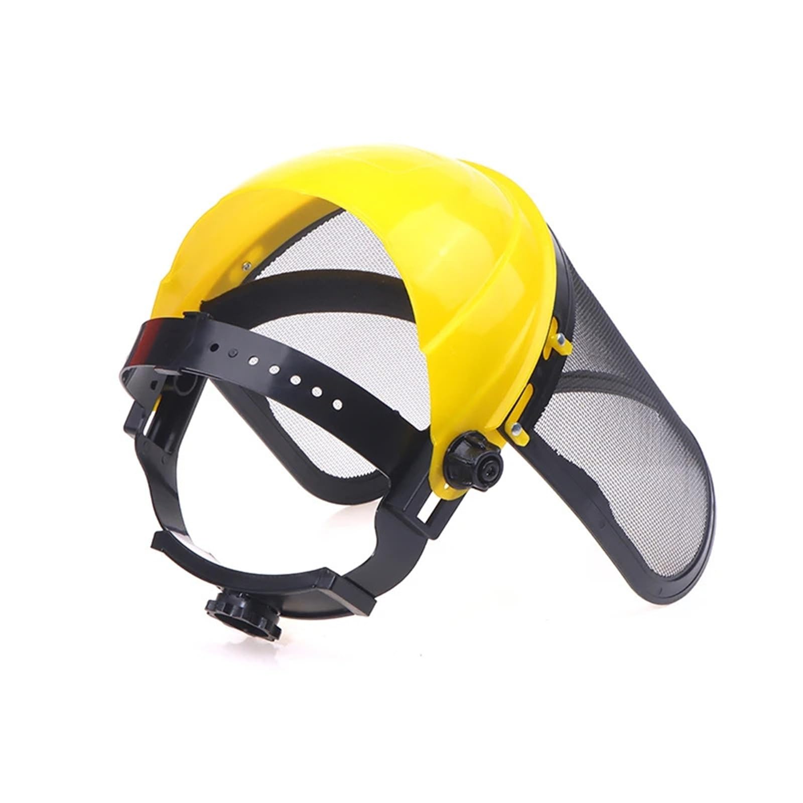 Compatible con desbrozadora Universal, Casco de Seguridad de Malla de Cara Completa, Casco Protector de Registro Forestal(A)