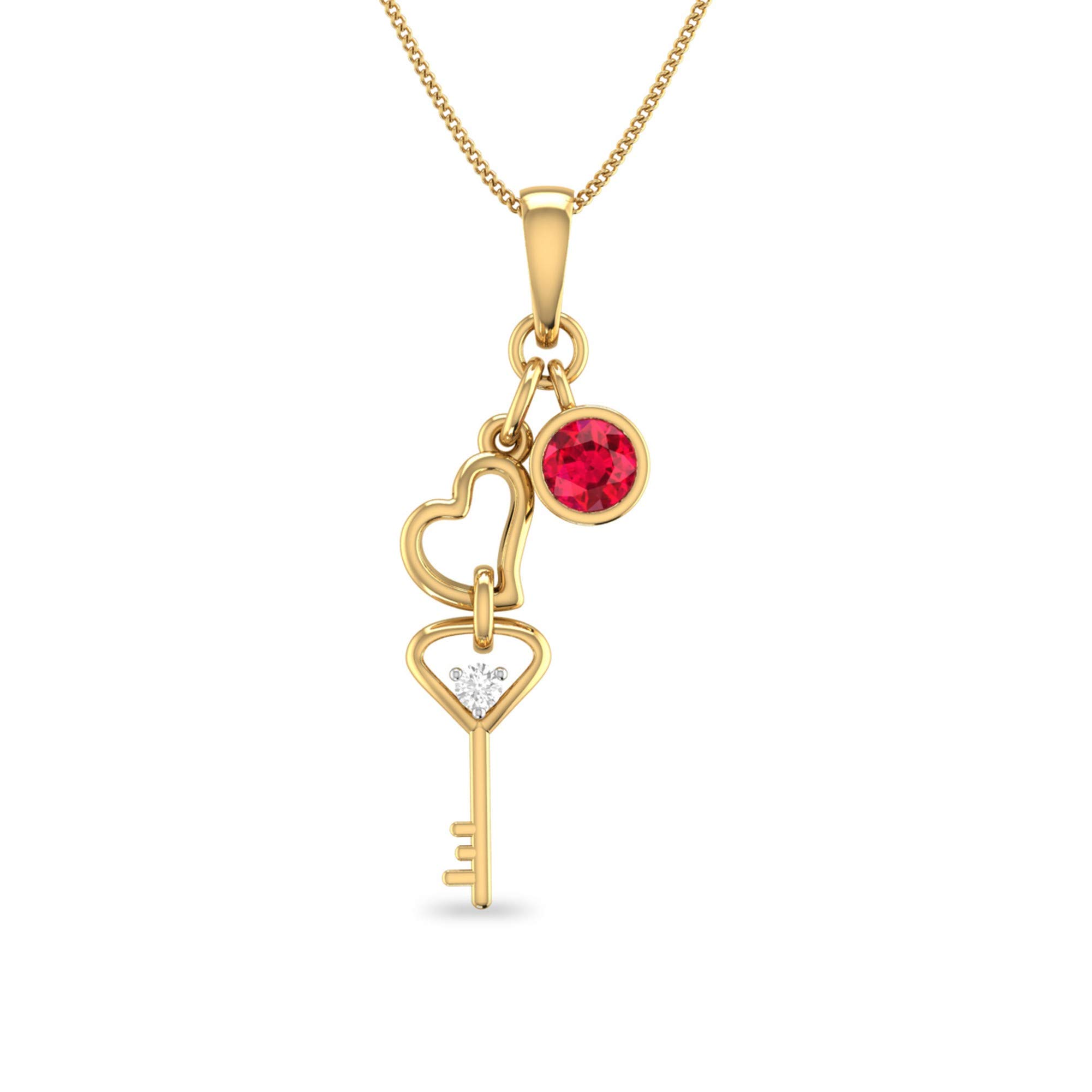 pc jeweller yellow-gold and Diamond Pendant for Women-picture-45