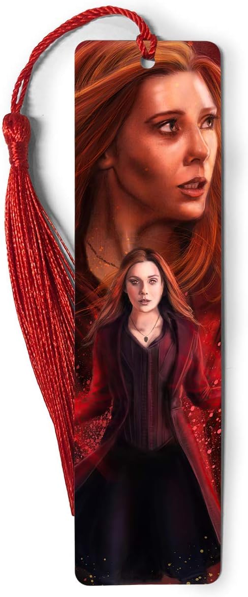 Bookmarks Metal Ruler Scarlet Bookography Witch Measure Tassels Bookworm for Book Markers Lovers Reading Notebook Bookmark Bibliophile Gift