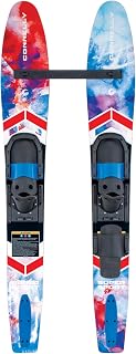 Connelly Supersport 55" Youth Combo Waterskis - Beginner Stabilizer Bar, Easy Starts for Kids Sizes 4-9