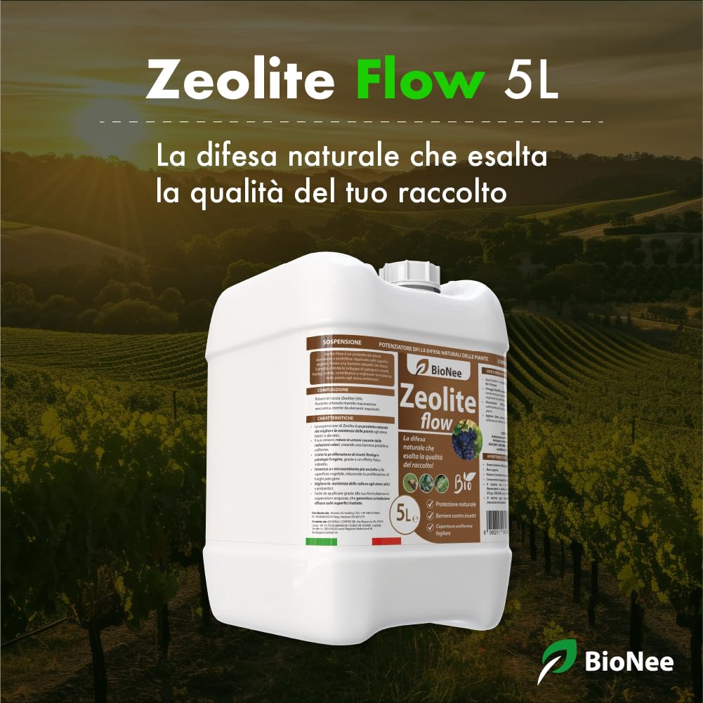 Zeolite Flow in sospensione 5 L – Corroborante Naturale Antifungo e Insetti per Piante