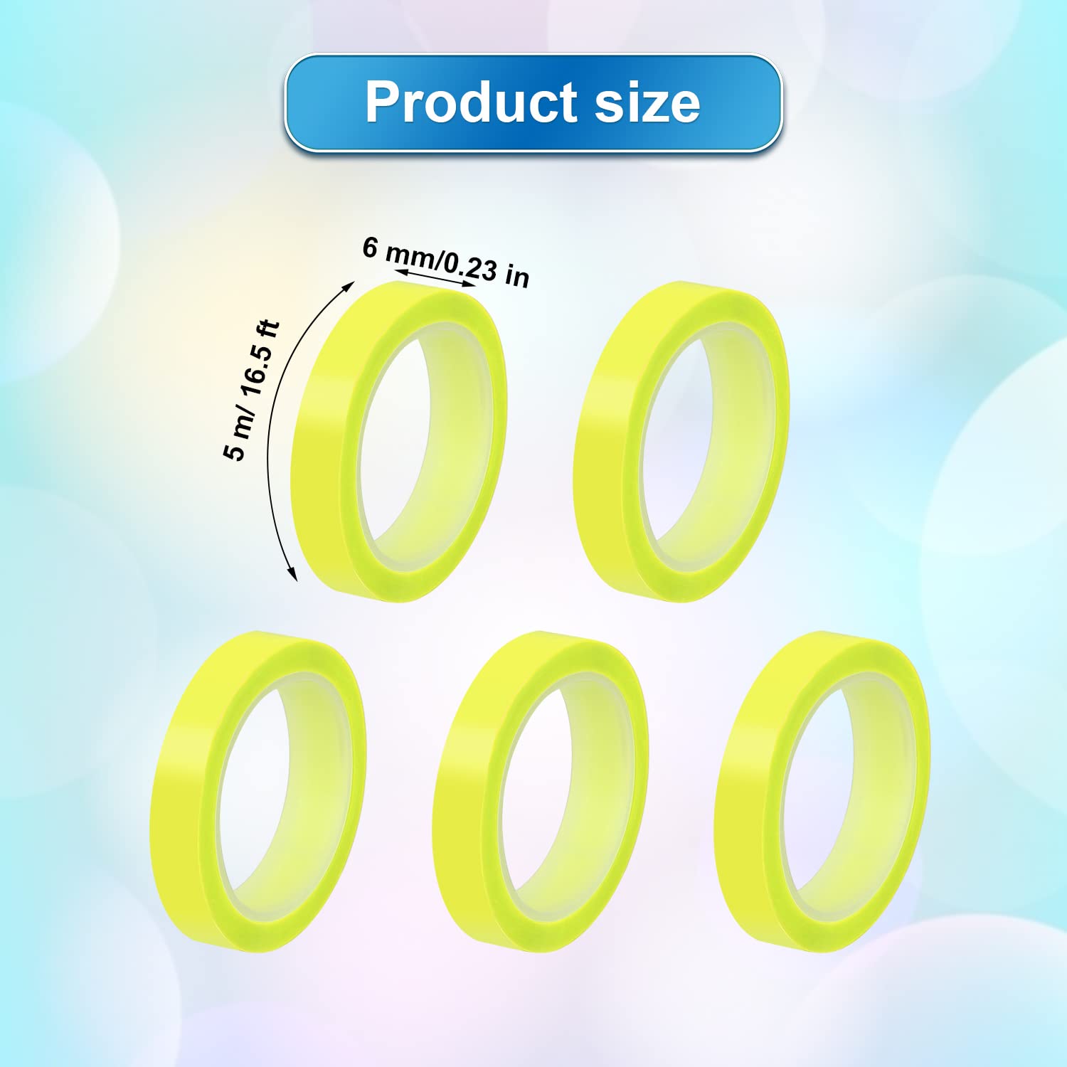 Ubamdom 30 Rolls Highlighter Tape, Colored Transparent Book