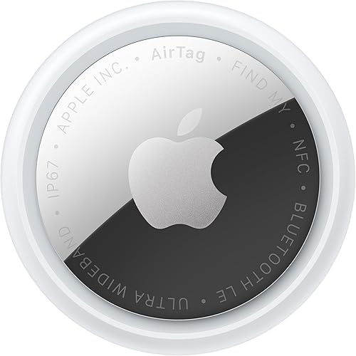 Apple AirTag (2nd Generation): Tracker for Keychain, Wallet, and More; Locator with Sound; Simple One-Tap Setup with iPhone or iPad; Key Finder with up to 1.5X Precision Finding Range*