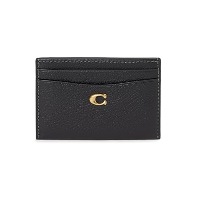 COACH Polished Pebble Leather Essential Card Case Women