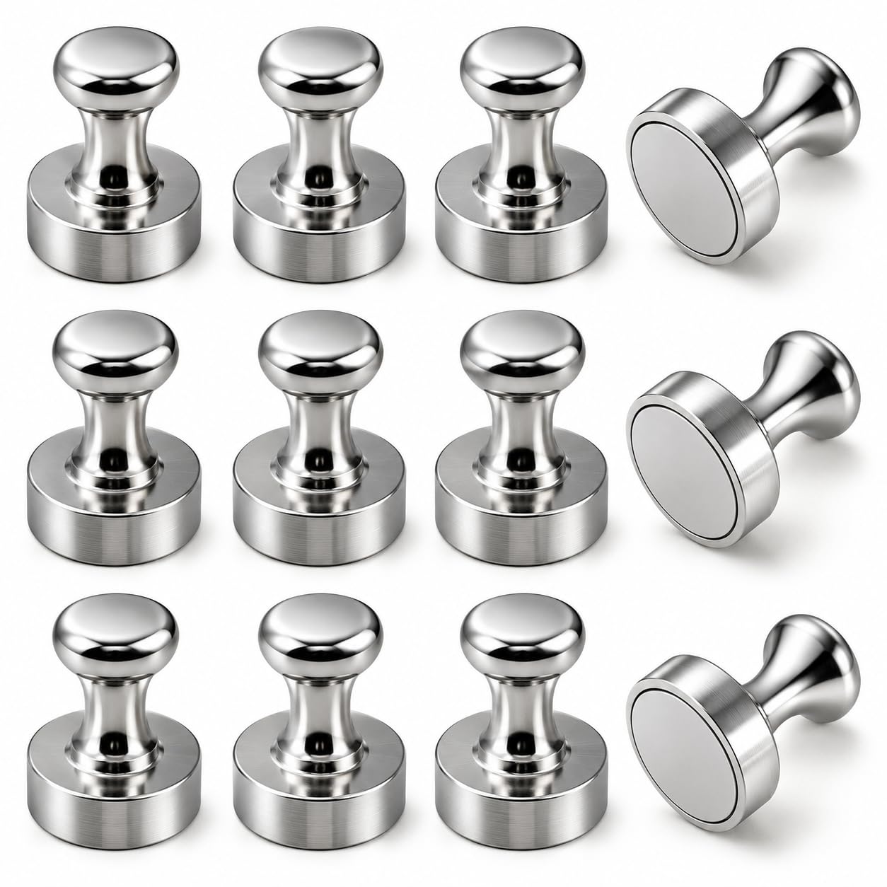 12 PCS Fridge Magnets - Magnetic Push Pins, Thumbtack, Whiteboard, Map, Office, DIY Magnets for Fridge, Whiteboard, Craft-image-13