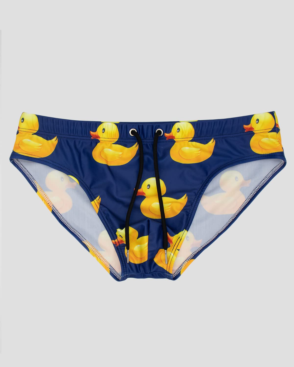 MIZOK Men's Sexy Cartoon Print Swim Bikini Low Rise Surfing Briefs Quick Dry Swimsuit Swimwear Short: Large Navy