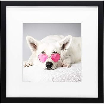 Amazon Com Framatic Modern 12x12 Inch Frame Matted For 10x10 Inch Photo Black 302196