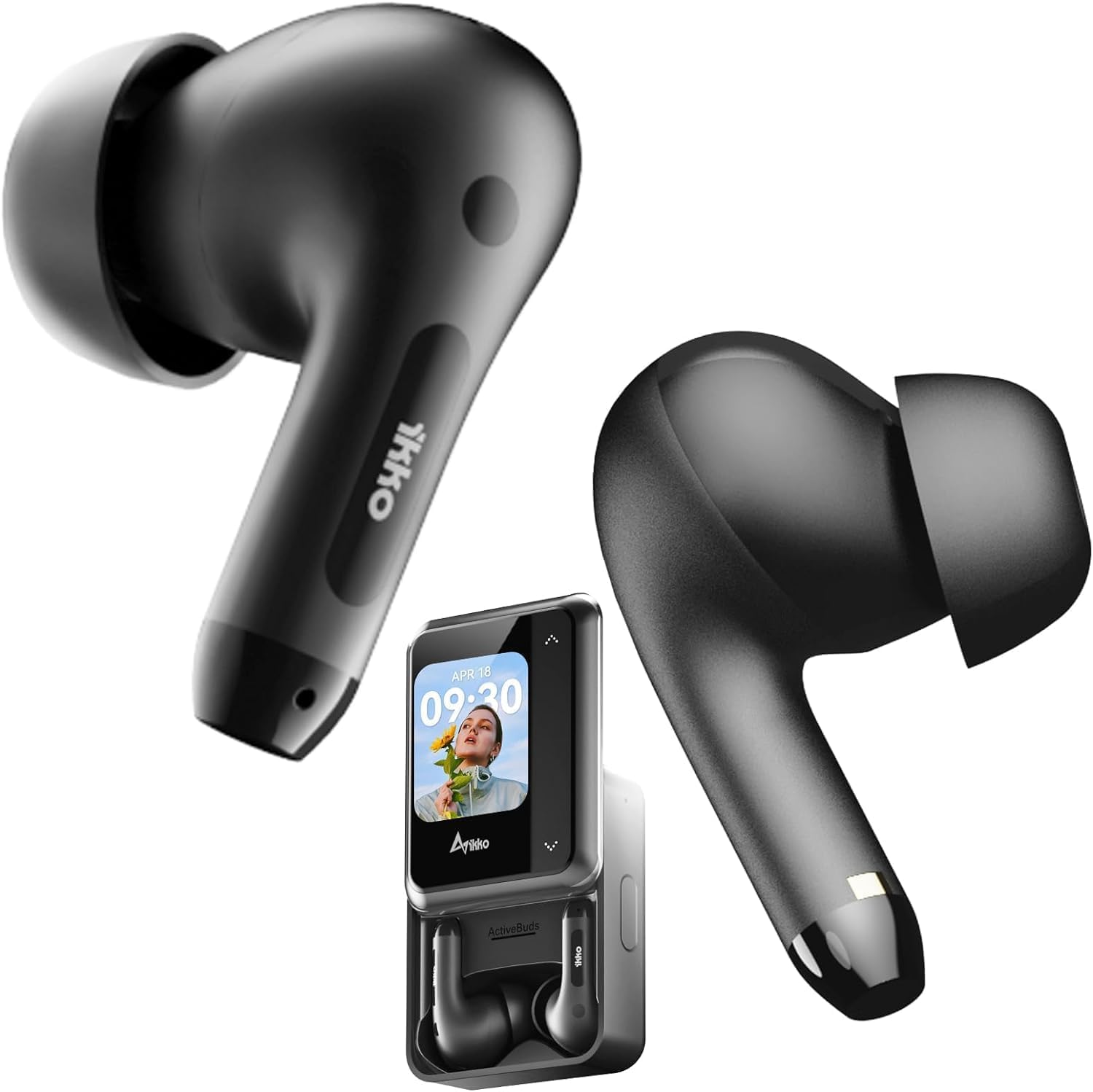 Écouteurs sans Fil TWS AI Smart Ikko Active Buds : Casque avec Annulation du Bruit, Connexion Bluetooth,Fonction traducteur instantané,4G Double sim, WiFi,jusqu'à 30 Heures d'autonomie,ChatGPT