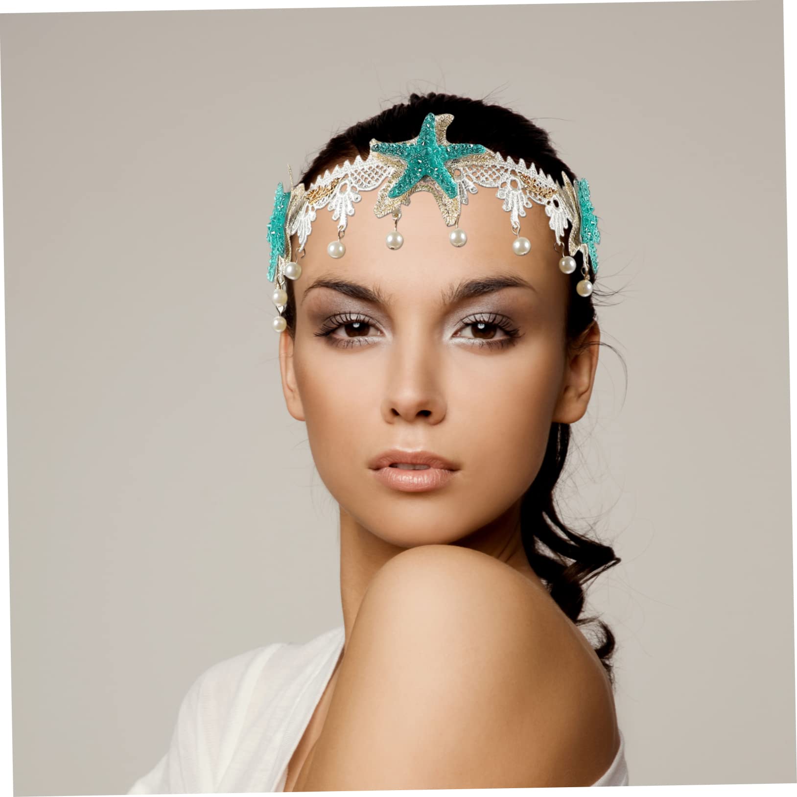 Bandeau pour Cheveux Femme Étoile de Mer 1 Set, Dentelle Alliage