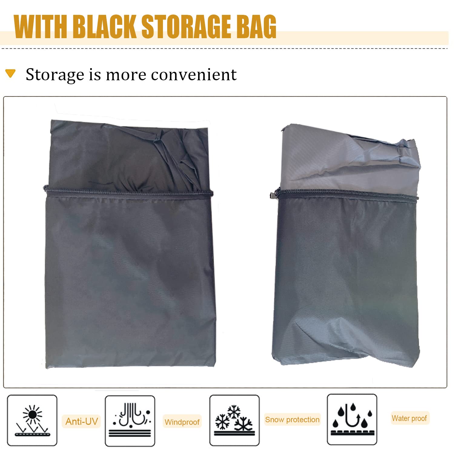 Funda Protectora para Toldos Jardín para Patio, Funda para Cubierta De Toldo Protección Solar Cubierta Impermeable para El Polvo Bolsa De Almacenamiento De Toldo, para Jardín Al(Size:3M,Color:Gris)