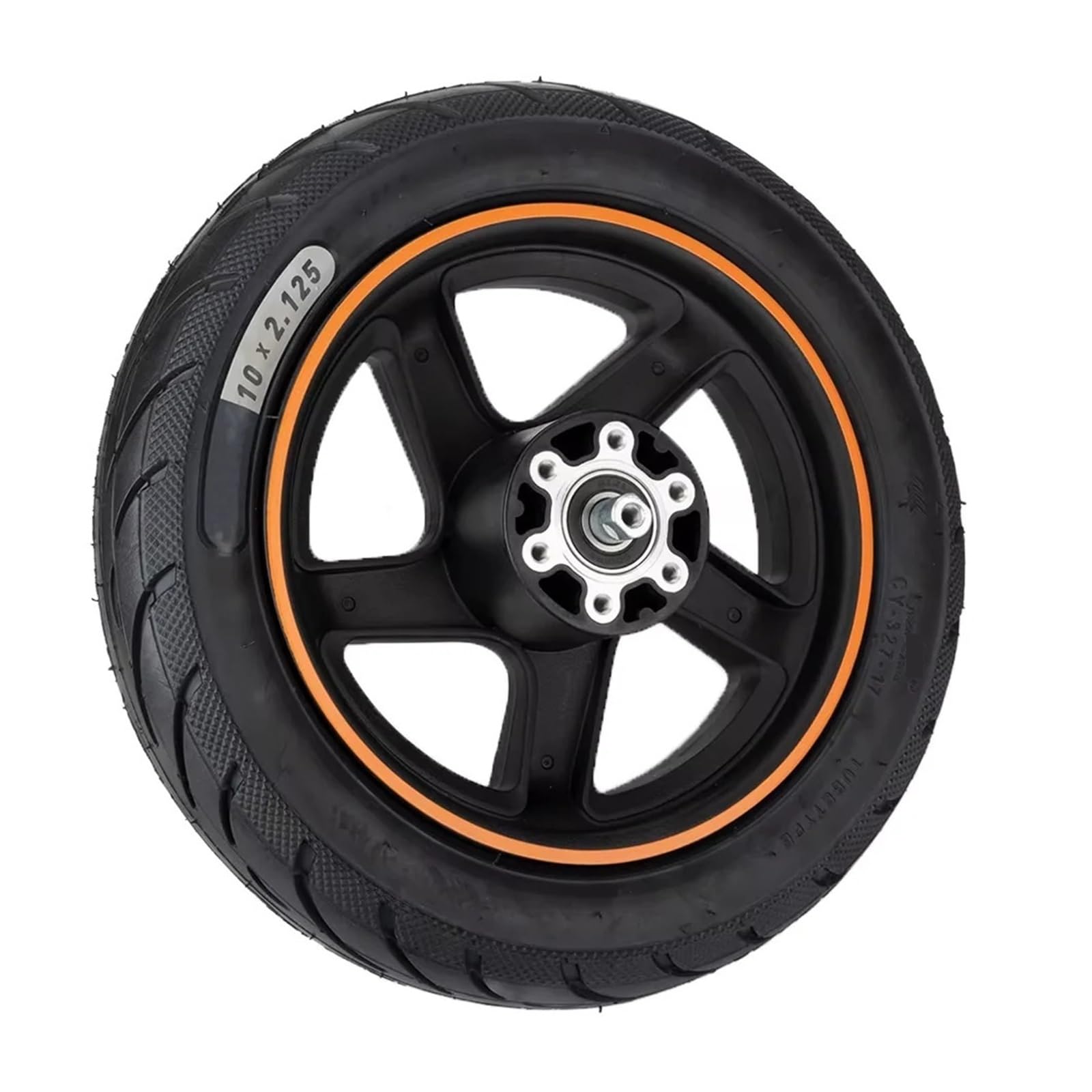 Roue arrière Compatible avec Les Scooters électriques Ninebot F20, F30, F40, F40D et F40E, moyeu ABS avec Chambre à air et pneus(Orange Color)