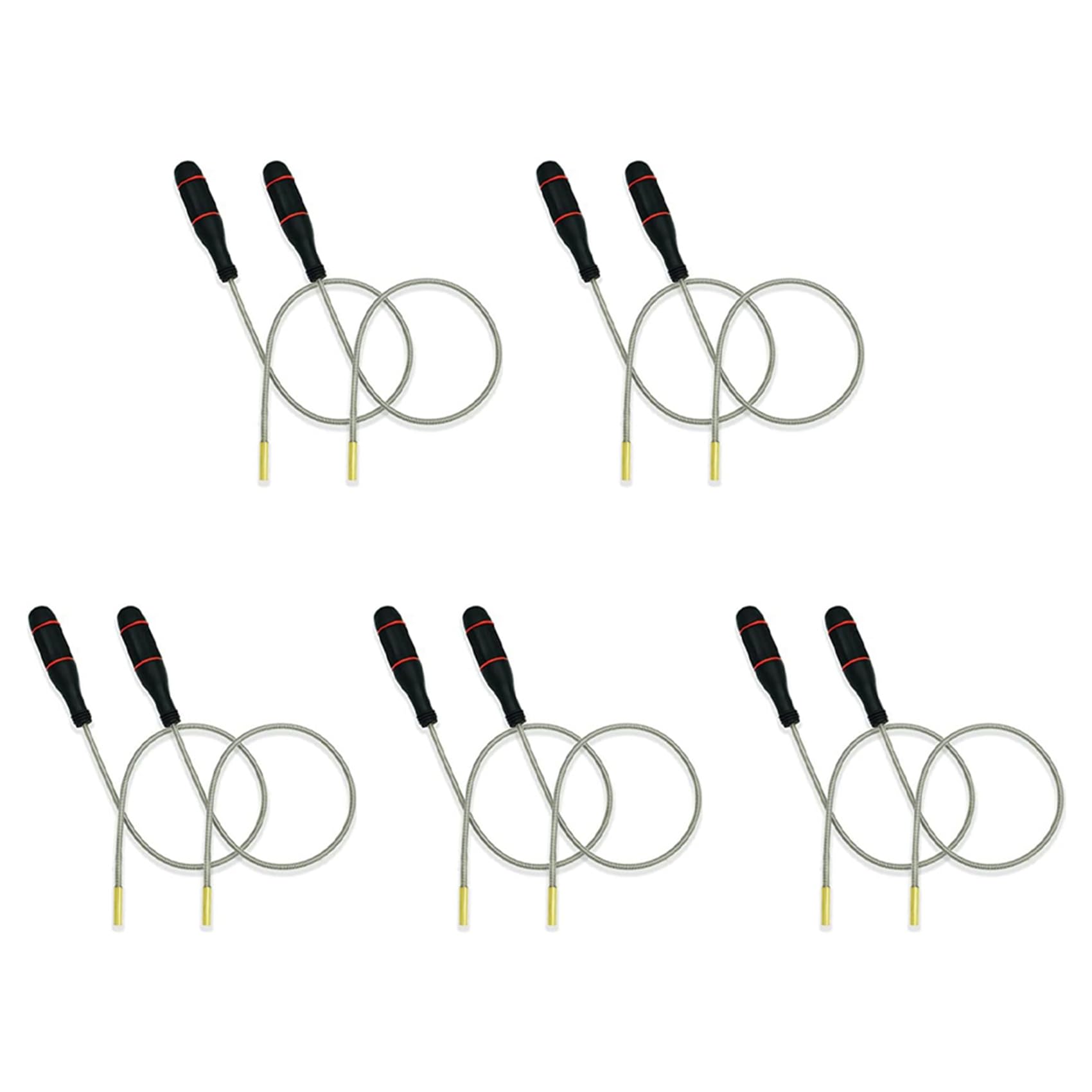 Ctrlzs Light 10Pcs Flexible Magnetic Pickup Tool, 23.6Inch Long Flexible Bend-It Magnet Snake Pickup, Bendable Magnetic Pickup 2Lb
