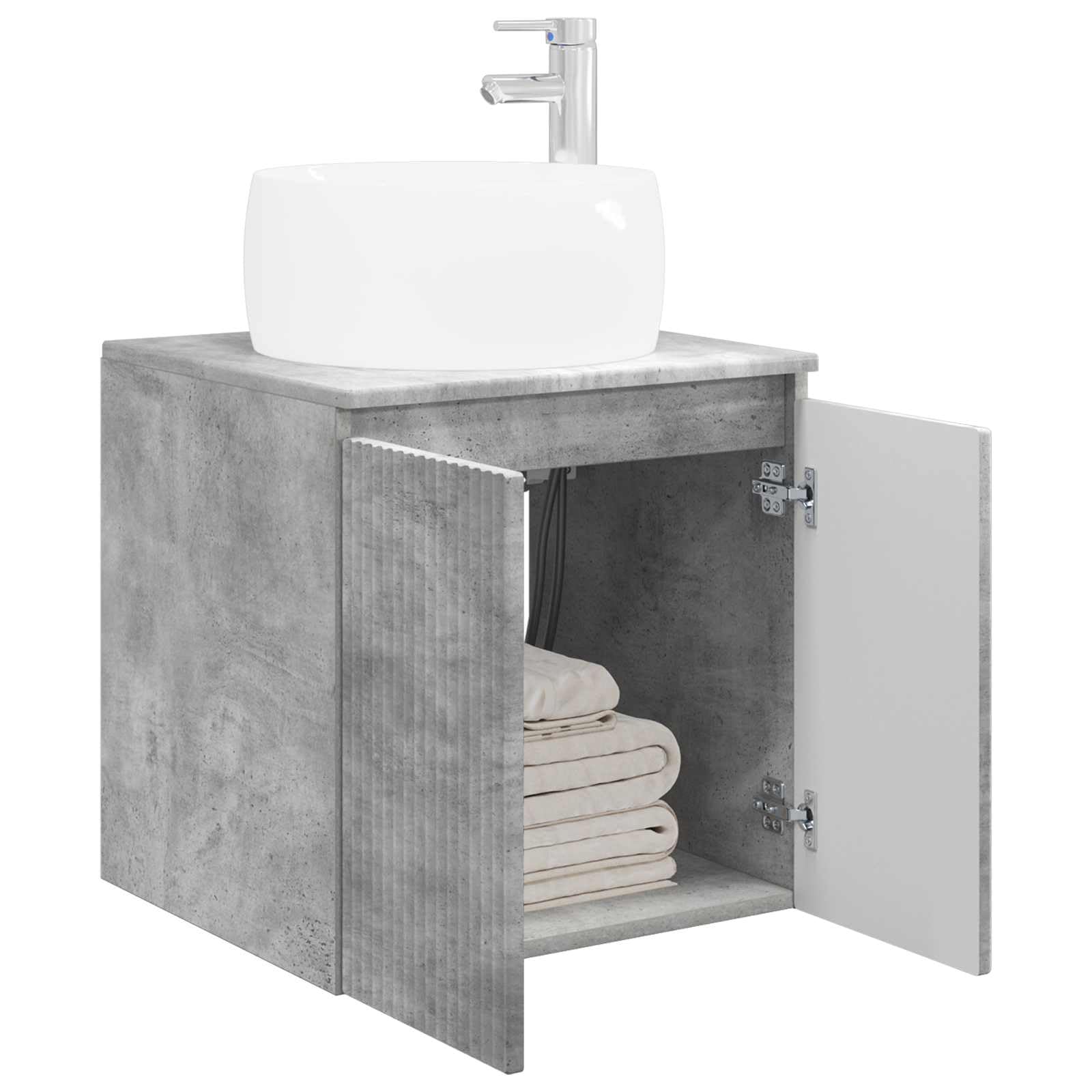 Vidaxl Wall-Mounted Sink Vanity Concrete 49.5 X 44.5 X 66 Cm Grey
