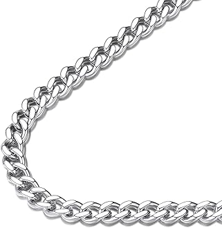 FindChic Men Curb Chain Necklace 18K Gold Plated/Stainless Steel/Black Chunky Double Tight Cuban Link Hip Hop Neck Chains for Men Boys 3.5MM/5MM/6MM/7MM/9MM/12MM 14''-30'' 8 Length Options (Send Gift Box)