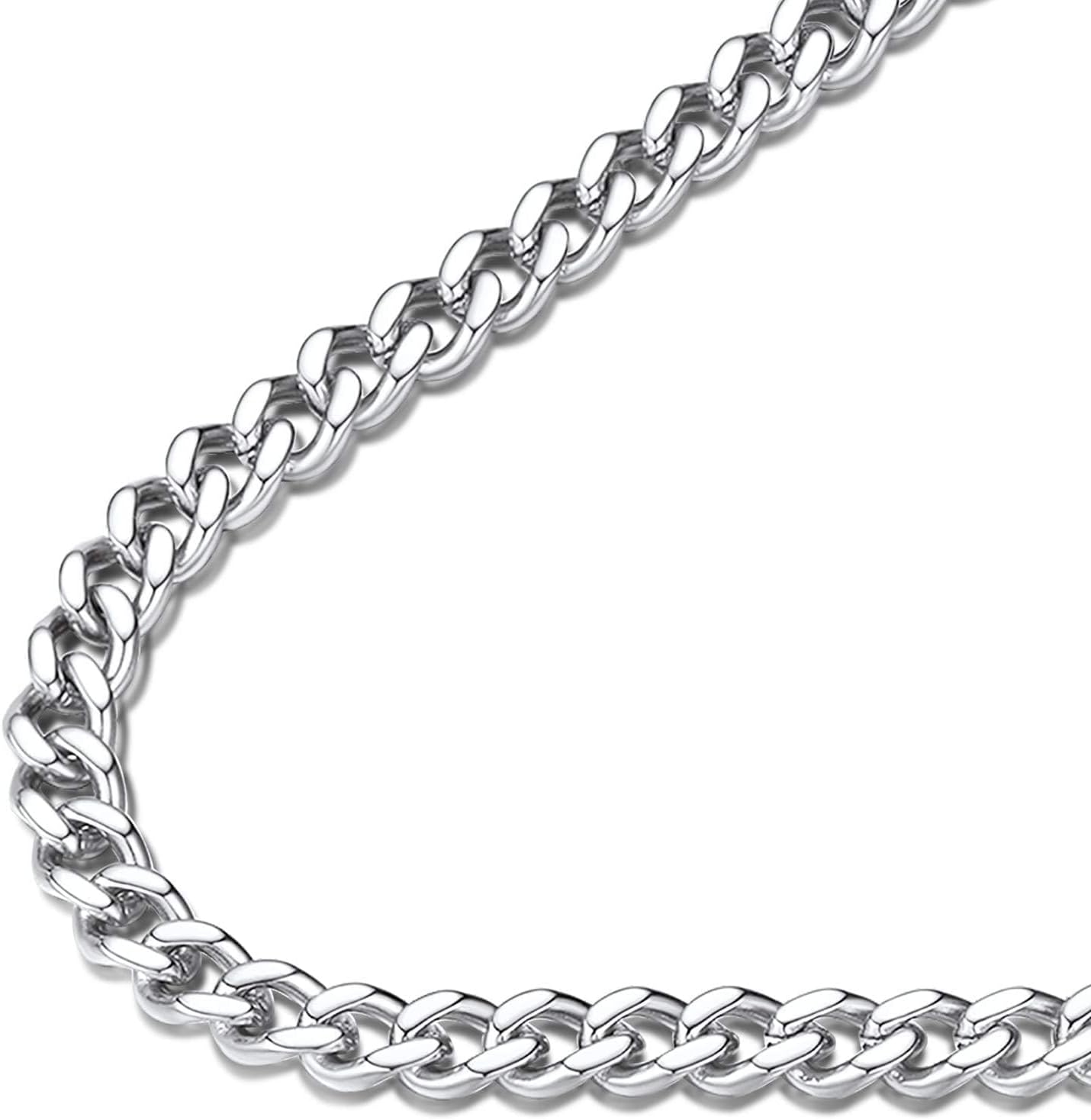 FindChic Men Curb Chain Necklace 18K Gold Plated/Stainless Steel/Black Chunky Double Tight Cuban Link Hip Hop Neck Chains for Men Boys 3.5MM/5MM/6MM/7MM/9MM/12MM 14''-30'' 8 Length Options (Send Gift Box)