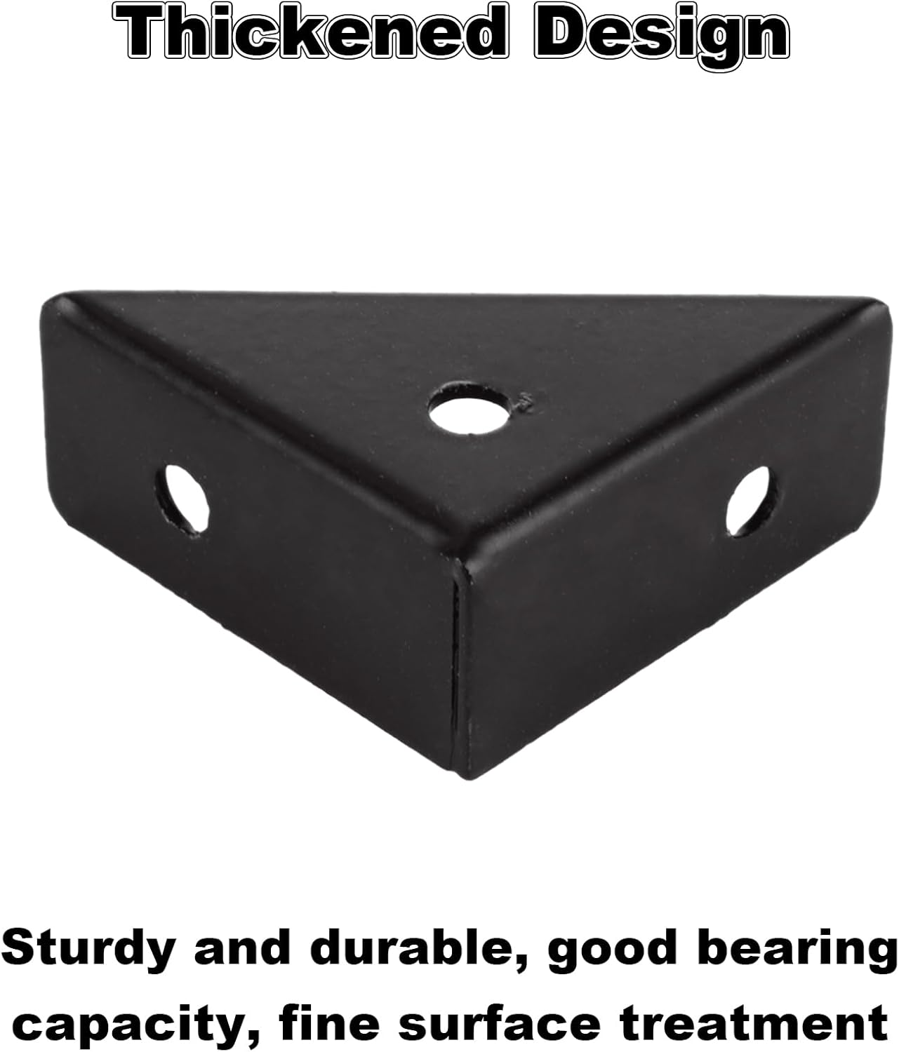 40 Pack Corner Brace Brackets, 38mm x 54mm x 19mm Corner Braces for Wood, Universal Furniture Corner Connector, Steel Corner Bracket, Black Angle Bracket, Corner Desk Connector for Bed, Table, Cabinet