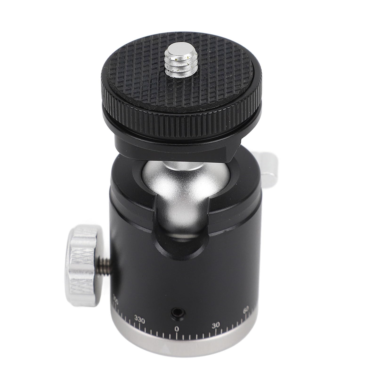 Mini Testa a Sfera, Testa a Sfera Panoramica Girevole a 360 Gradi per Treppiede per Fotocamera con Attacco per Slitta Fredda con Vite da 1/4 di Pollice, Carico 3 Kg, per