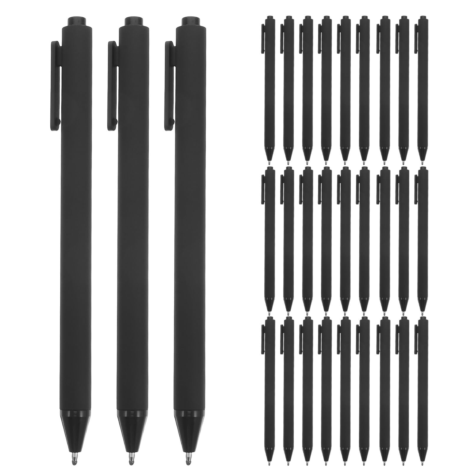 MAGICLULU 108pezzi Penne Gel Nere Retrattili in Plastica Design Retrattile senza Sforzo Scrittura Scorrevole Inchiostro ad Asciugatura Rapida per Ufficio e Scuola come Articoli per Ufficio
