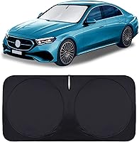 Vista 50 de Parasol, protector plegable para ventana delantera, plegable, visera para parabrisas 240T, cobertura completa para mantener el automóvil fresco