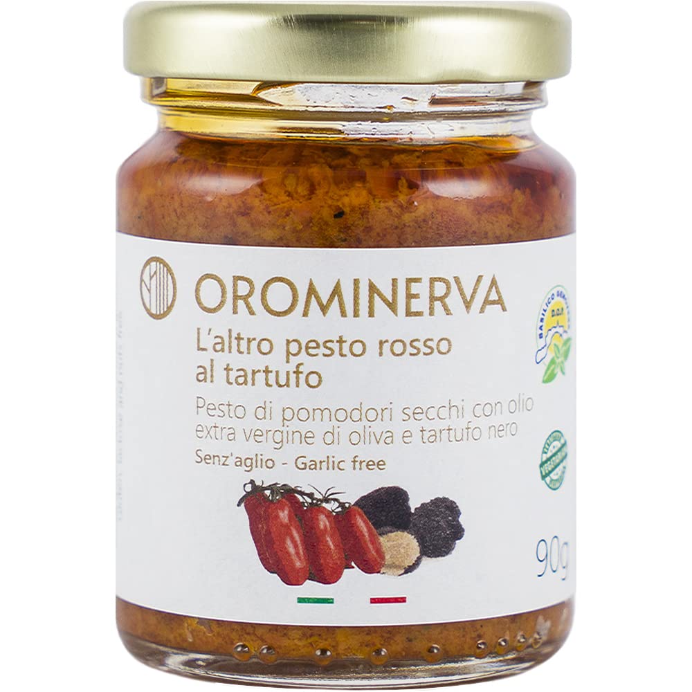 OROMINERVA - Set pesti e creme al tartufo da 8 vasetti - Pesti e creme senza aglio e vegetariani