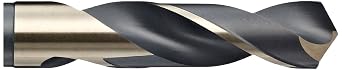YG-1 - D1191035 D1191 High Speed Steel Split Point 3 Flat Black/Gold Silver/Deming Drill Bit, 118 Degree, 35/64 Diameter x 6 Length (Pack of 1)