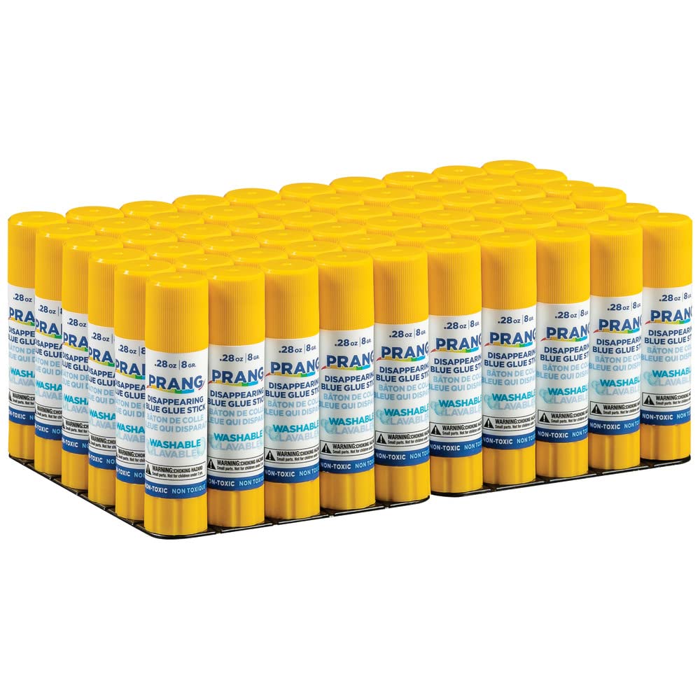 Prang Lot de 60 bâtons de colle lavable, bleu, 800 ml
