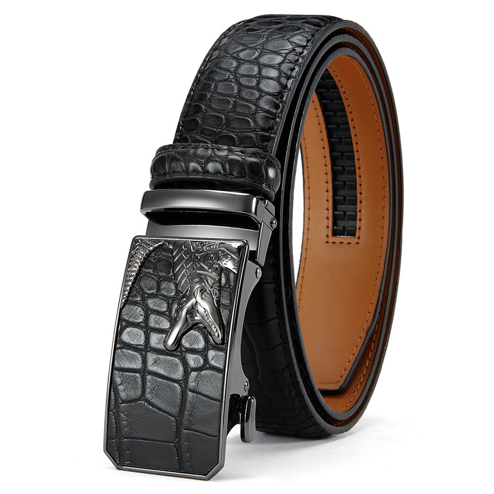 Mens Ratchet Belt Mens Dress Belt Leather 1 3 8 Casual Work Jeans Golf with Gift Box