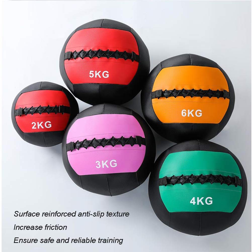 Balls AGYH Medizinbälle Weicher Medizinball, Leder Squash Mit Easy Grip, Turnhalle Krafttraining, Boxtraining, Werfen Training, 2-12KG Optional (Size : 2KG)