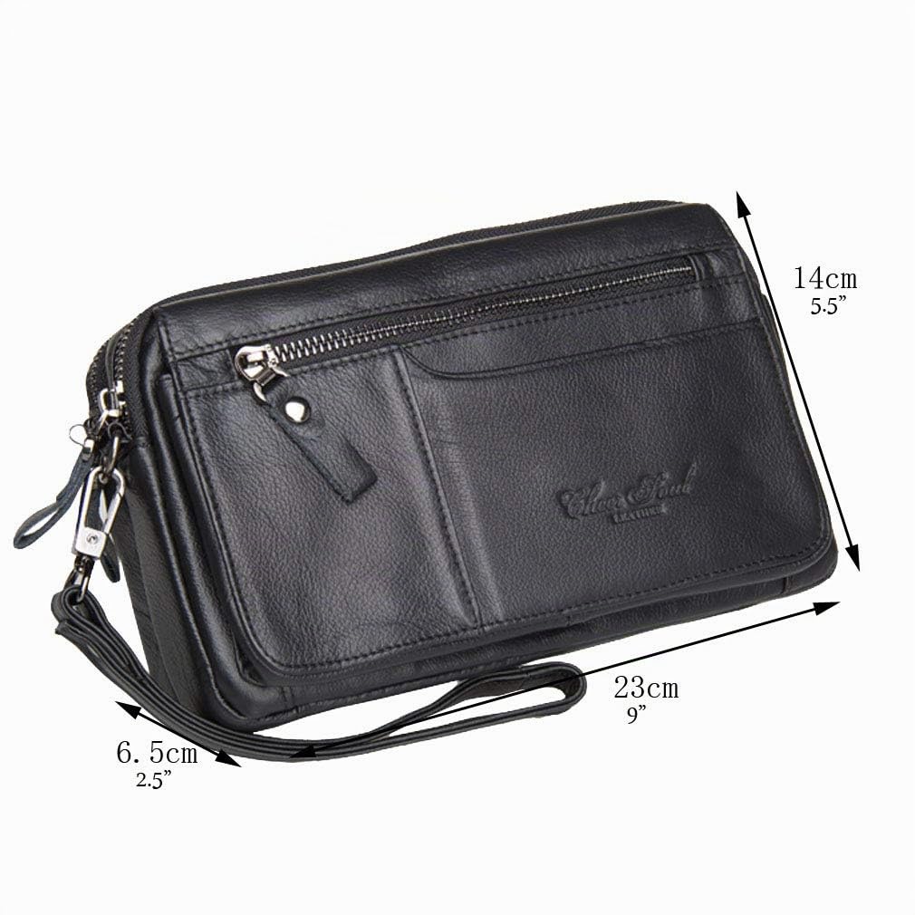 Embrague Monedero Monedero Con Correa De Muñeca Soporte de Teléfono para Hombre Bolso de Muñeca Bolso de Muñeca Negocio de Negocios Compartimientos Múltiples Bolso iPhone X/8/8 Plus
