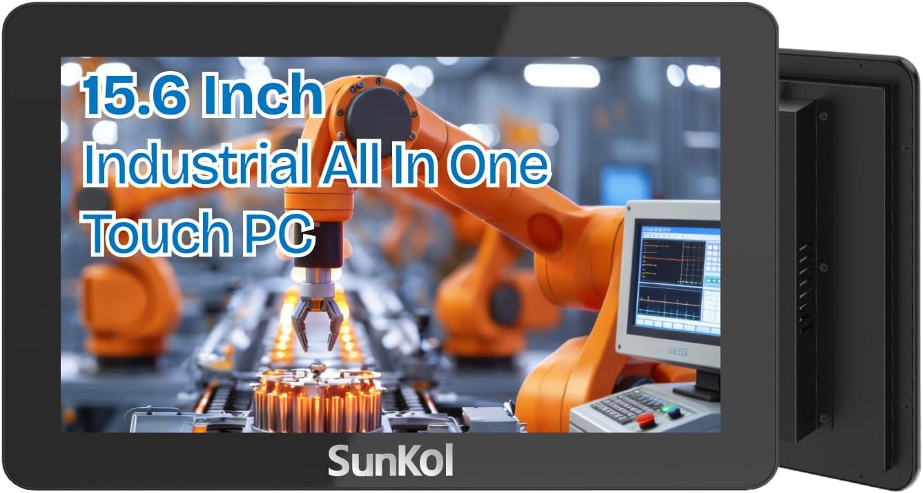 15.6" Embedded Industrial Touch Panel PC,16:9 Capacitive Touch Screen All-in-one, 2xUSB3.0, HDMI, VGA, 2xRS232, 2xLAN (i5-3210M, No RAM No Storage No System)