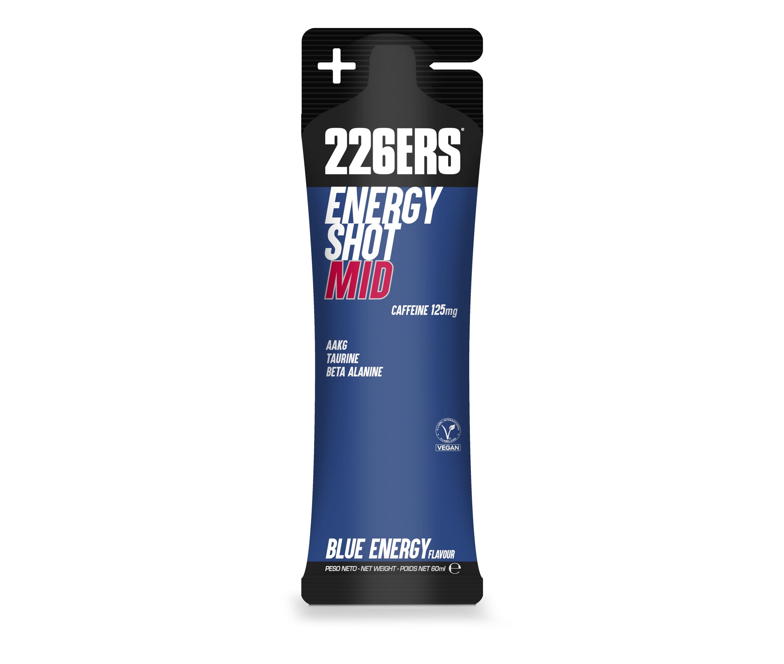 226ERS Energy Shot Mid, Gel Energético Taurina Cafeína, Blue 24 x 60 ml