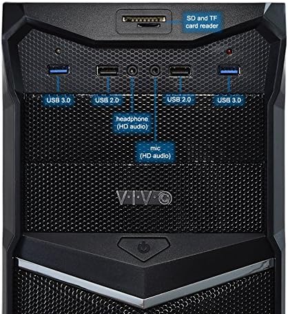 VIVO ATX Mid Tower Computer Gaming PC Case / Black Desktop Shell / 3 Fan Mounts, Dual USB 3.0 (CASE-V02)