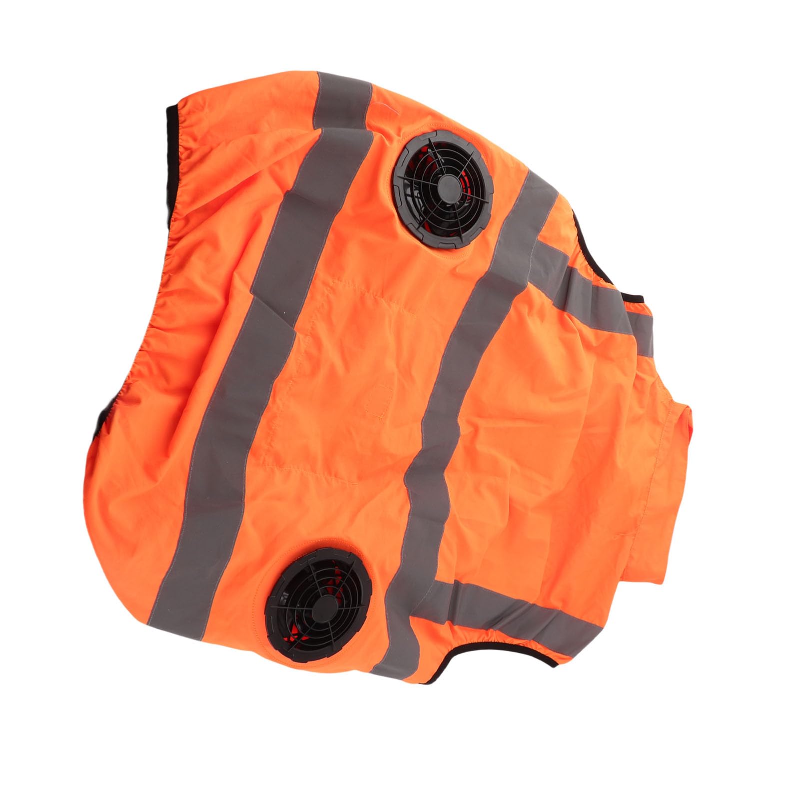 Chaleco con Ventilador de Refrigeración, Ropa con Aire Acondicionado y 2 Ventiladores, Tela Resistente a los Rayos, Rayas Reflectantes para Hombres y Mujeres, para Trabajar, Jardinería, (XXL)