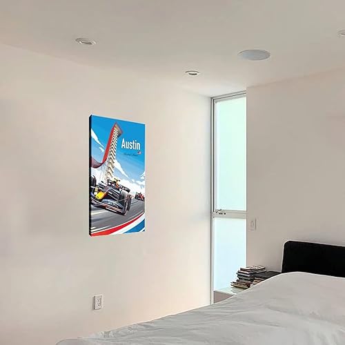 Miniatura 2 de Póster F1 de Fórmula 1, póster de coche de carreras de Fórmula 1, decoración de pared de coche de toro de carreras rojo para dormitorio de niños,