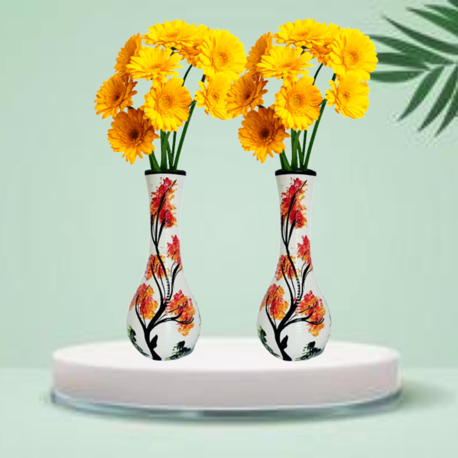 Kreative Homes Ceramic Planter Flower Vase | Container | Gamla | Classy Planter Pot Ceramic Planters Pot for Indoor Outdoor Home Office Balcony Decor Pottery (Pack of 2)