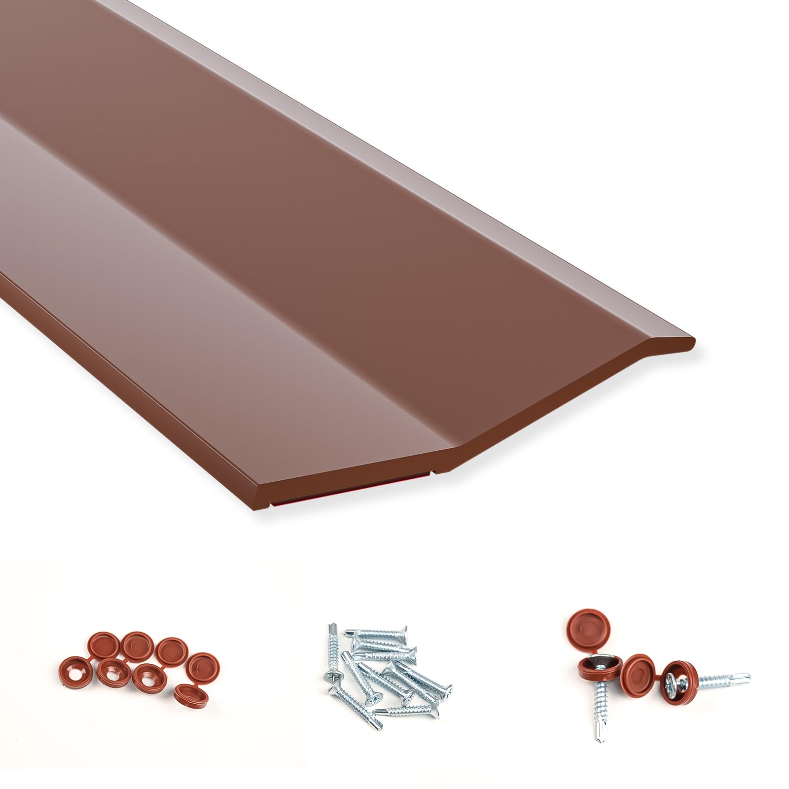 Elvone Garage Door Seal Top and Sides with Nails, 36 FT, Brown