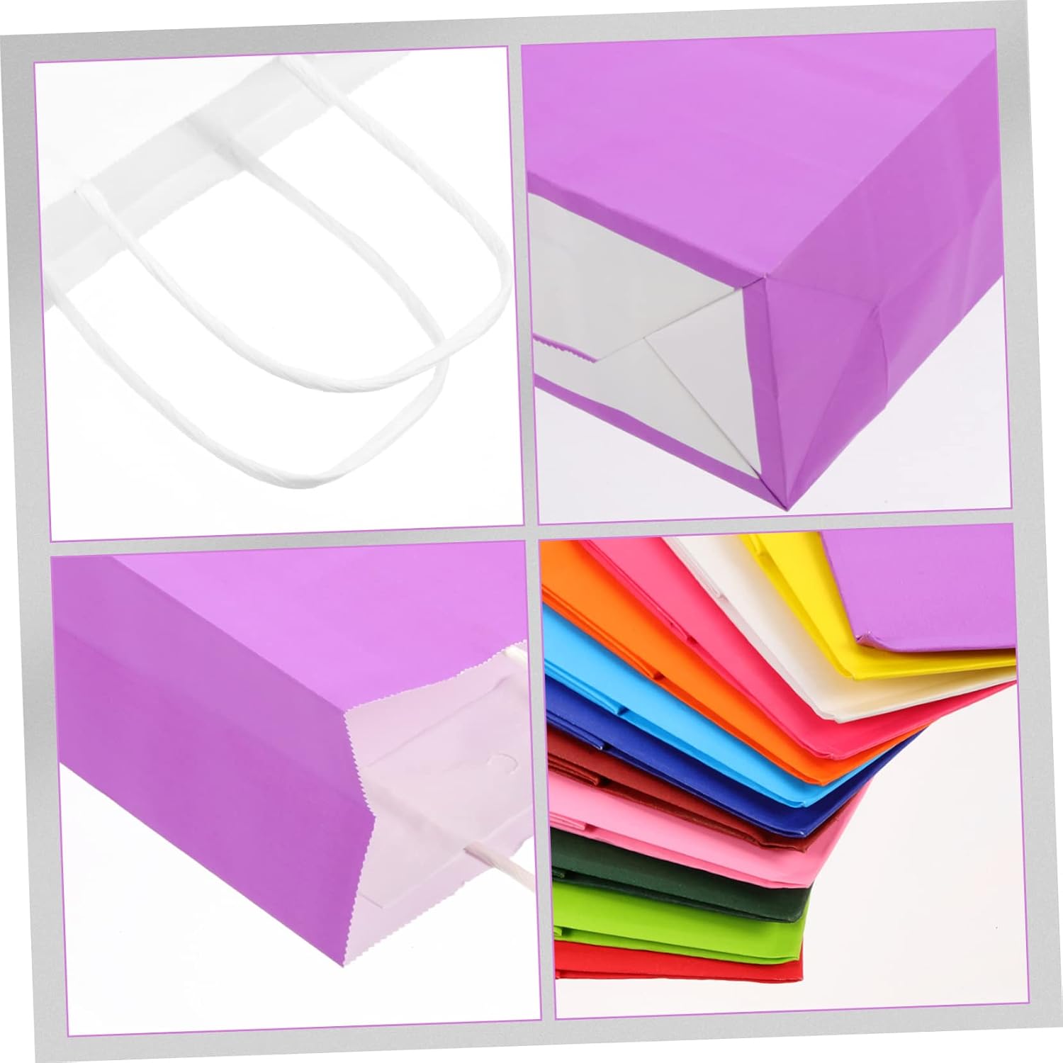 Parliky 24pcs Colorful Paper Gift Bags with Handle for Party Holiday Xmas image 3
