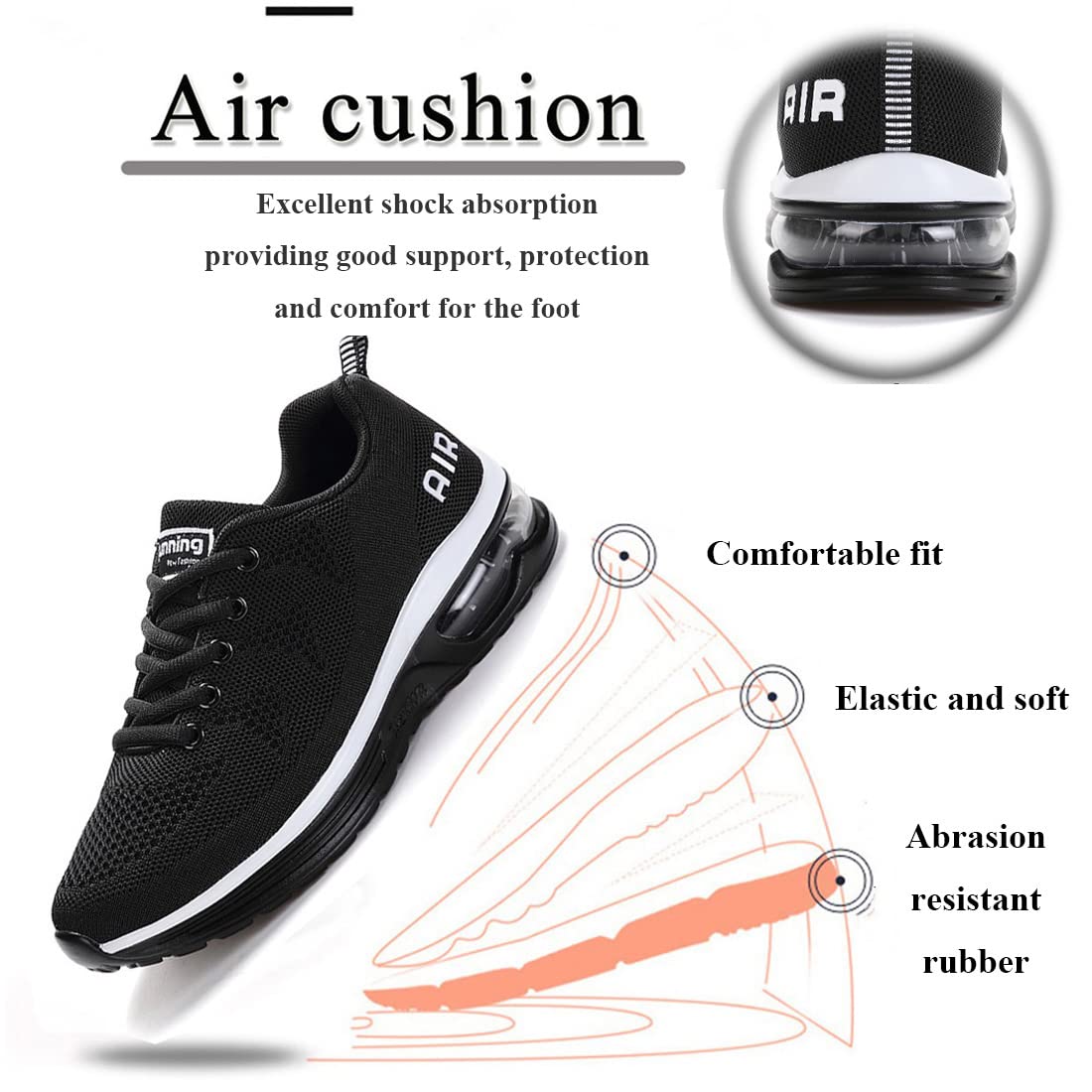 gojiang Scarpe da Ginnastica Uomo Donna Sneakers Scarpe da Corsa Sportive Casual Comode Leggero Respirabile Antiscivolo Jogging Fitness all'Aperto Camminata Scarpe Multicolor 34-46EU
