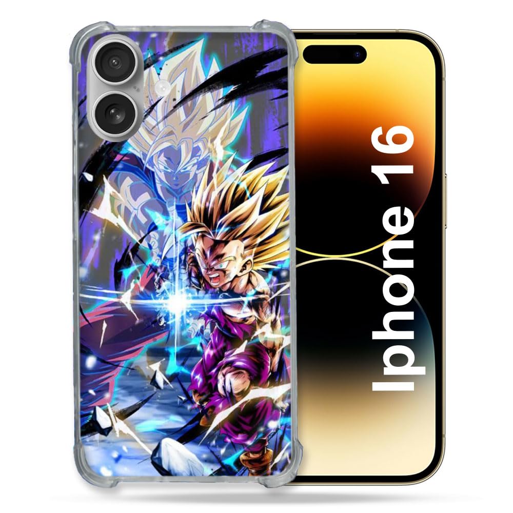 Cokitec Reinforced Case for Apple iPhone 16 Manga Dragon Ball Sangohan Duo