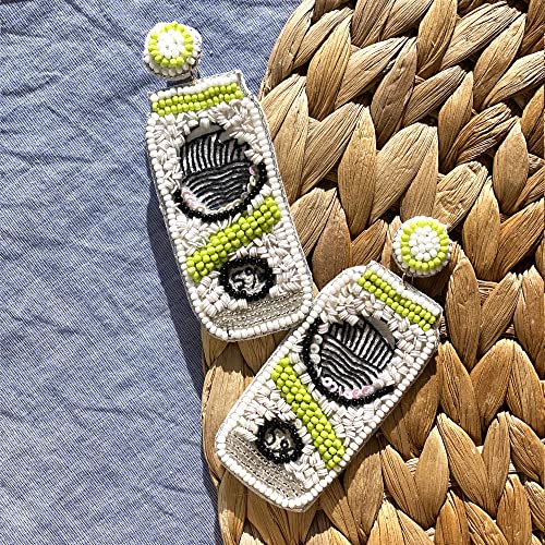 Hard Seltzer Beaded Earrings | Handmade Earrings | Cute Statement Earrings | Beer Earrings | Champagne Earrings | Drink Earrings | Alcohol Earrings | Food Earrings | Claw Earrings - Image 2