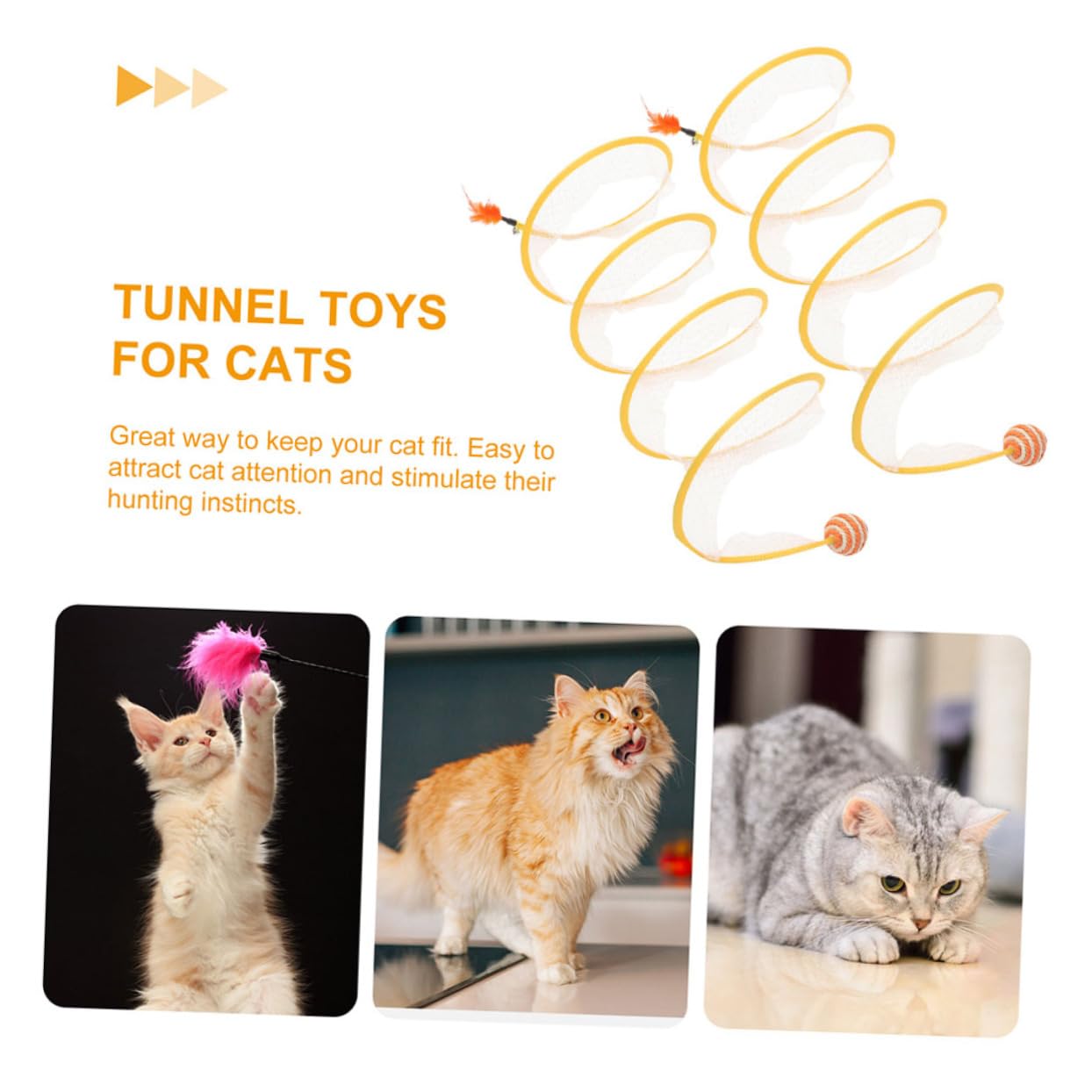 Yardwe 6stücke Interaktive Katzenspielzeuge Faltbarer Katzentunnel Und Kicking Toys Für Katzen Und Kätzchen Fördert Spiel Und Bewegung Farblich Gemischte Accessoires