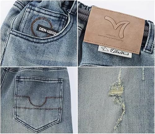 Stylish Boys Casual Outdoor Pants for Age 4-13 Comfortable Denim Long Trousers Trendy Fit Perfect for Daily Wear4