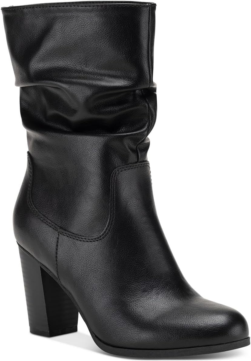 Style & Co. Womens Saraa Slouch Faux Leather Mid-Calf Boots