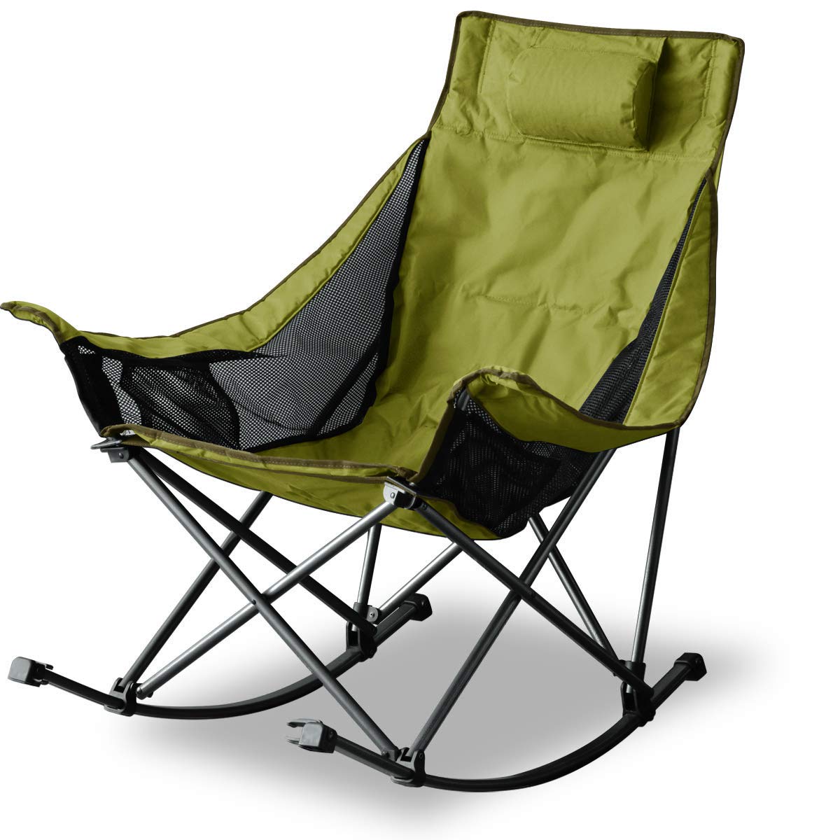 FIELDOOR アウトドアチェア 4脚セット  ローチェア 収納バッグ付 Amazon.co.jp: FIELDOOR ロッキングアウトドアチェア 【カーキ