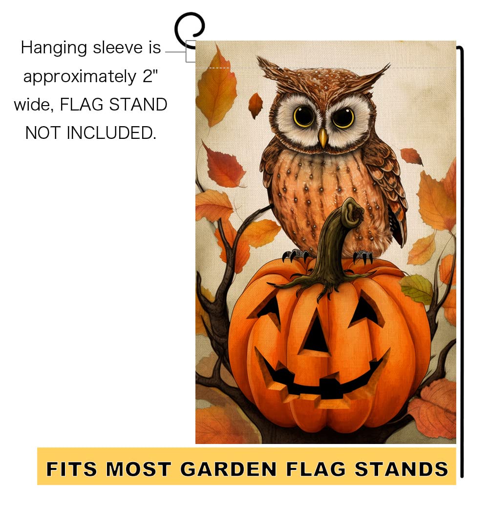 BLKWHT Herbst-Fußball-Kürbis Gartenflagge – Doppelseitig, Jute, 30,5 X 45,7 Cm Für Herbstdeko
