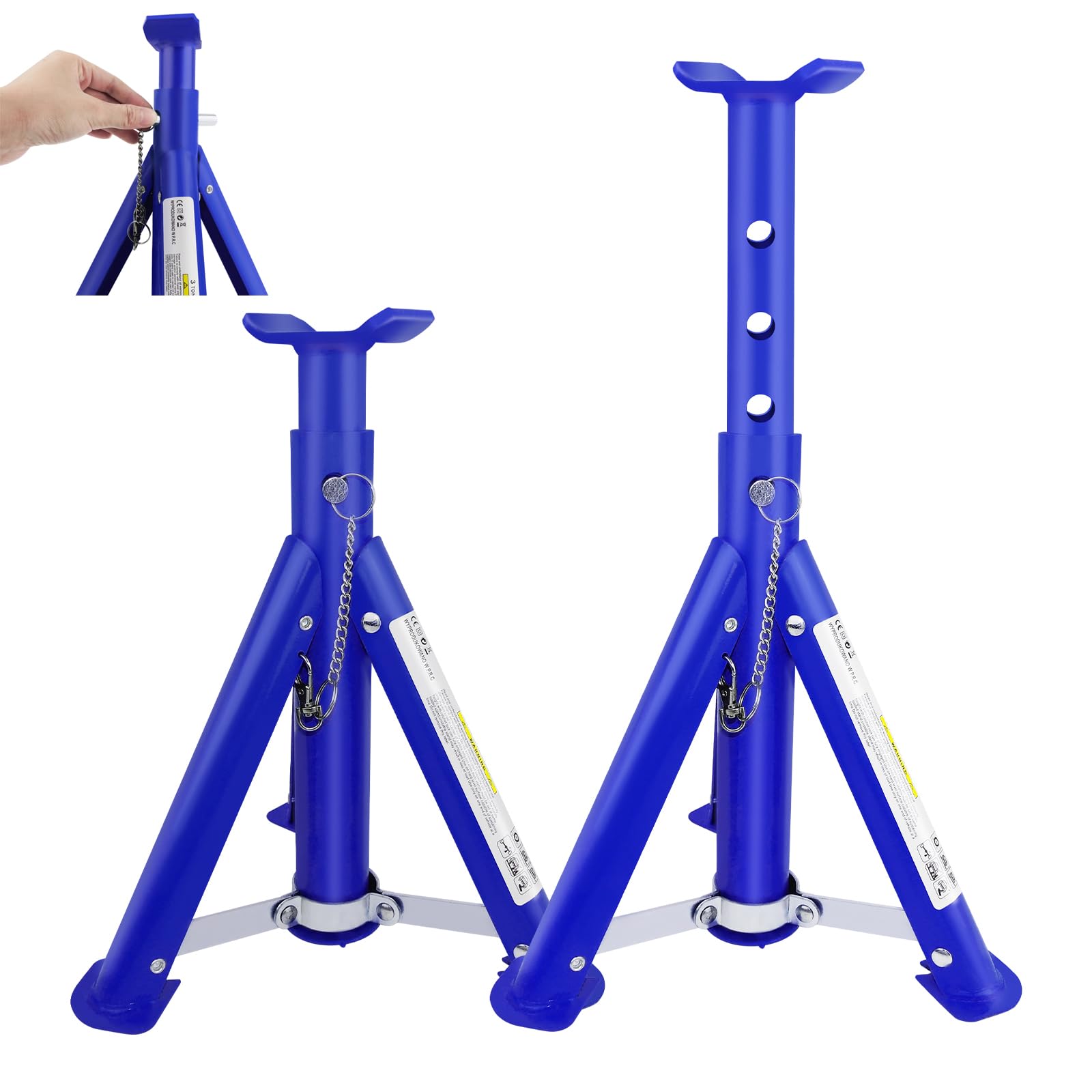 SIXTOL MECHANIC CAR STAND PRO 3T | set van 2 autostandaards | verstelbare hoogte | 3 ton draagvermogen | stalen constructie met rubber SIXTOL MECHANIC CAR STAND PRO 3T | set van 2 autostandaards | verstelbare hoogte | 3 ton draagvermogen | stalen constructie met rubber
