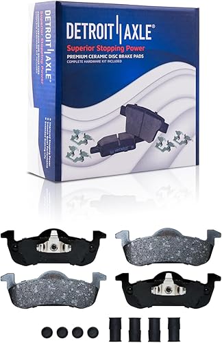 Miniatura 7 de Detroit Axle - Kit de frenos para Ford Expedition Lincoln Navigator 2007 2008 2009 Frenos Rotores y pastillas de freno de cerámica Reemplazo